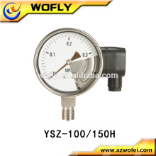 stainless steel 304 bottom mounting electric contact pressure gauge